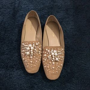 Enzo Angiolini Pearl Beaded Flats